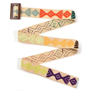 Belt with Wooden Buckle 43" | Champagne #2