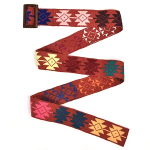 Belt with Wooden Buckle 47" | Cinnamon