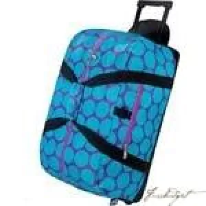 Big Dot Aqua Rolling Duffel Bag