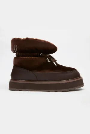 BITTER CHOCOLATE ULTRA VELOUR ALPINE BOOT
