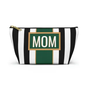 Black & White Stripe Travel Pouch (Customization Available)