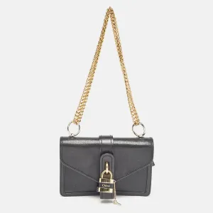 Black Leather Aby Shoulder Bag
