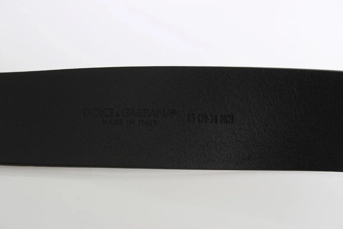 Black Leather Gold Buckle Belt