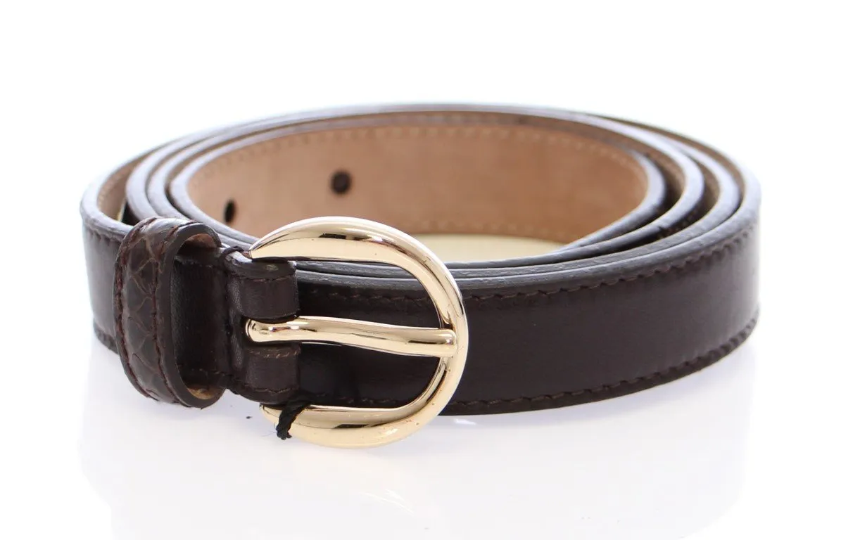 Black Leather Logo Belt