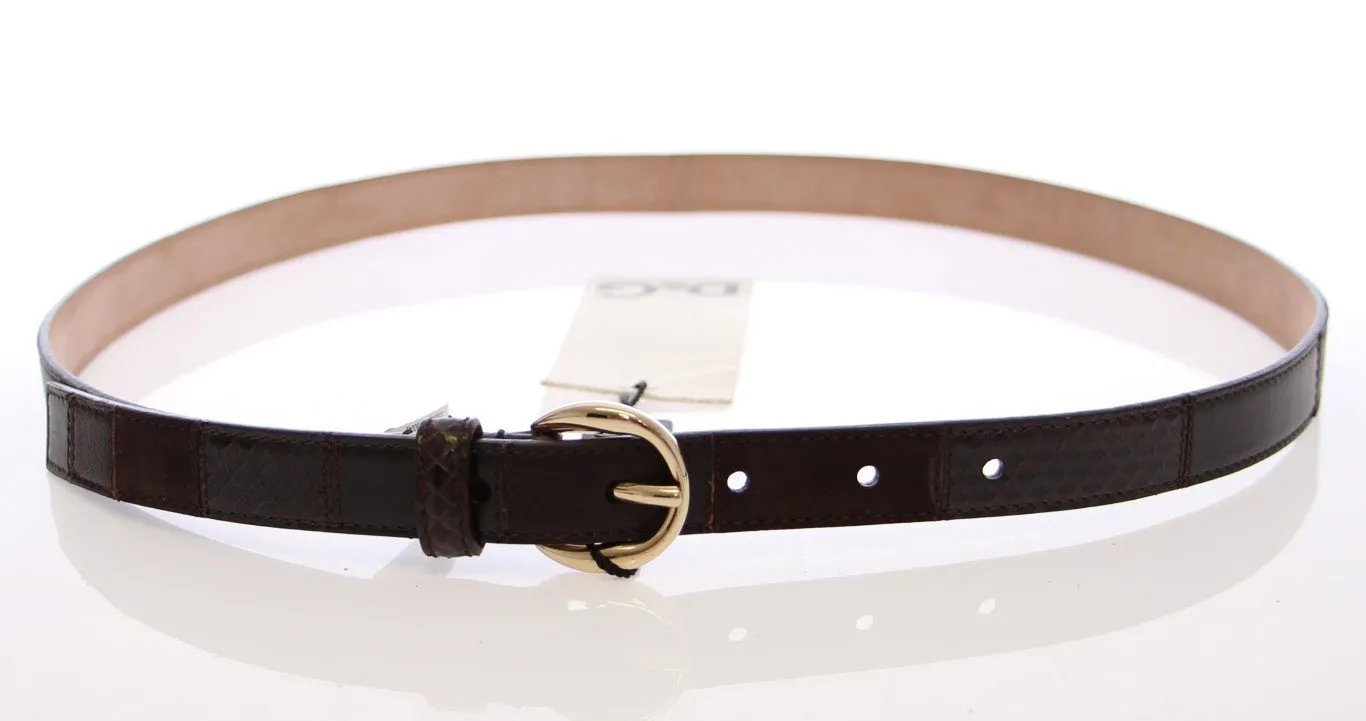 Black Leather Logo Belt