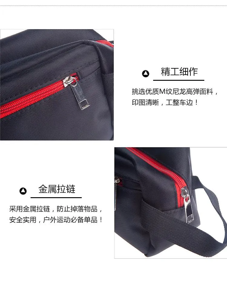 Black Nylon Travel Pouch With Coloured Zips