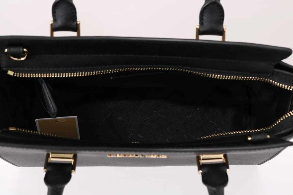 Black SELMA Leather Satchel Bag