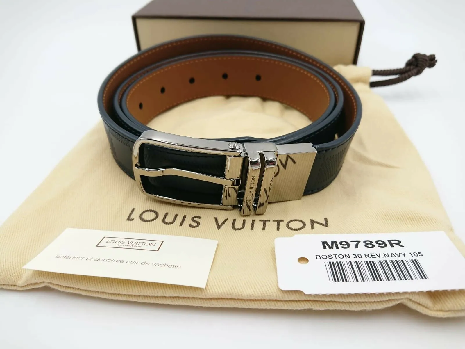 Boston Damier Infini Reversible Belt