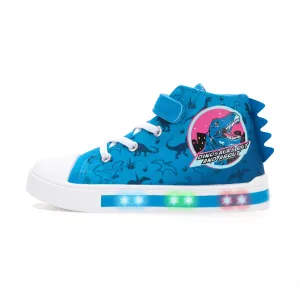 Boys Light Up High Top Canvas Sneakers