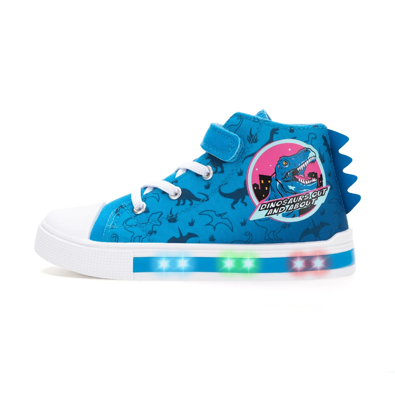 Boys Light Up High Top Canvas Sneakers
