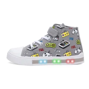 Boys Lightweight High Top Kids Canvas Shoes