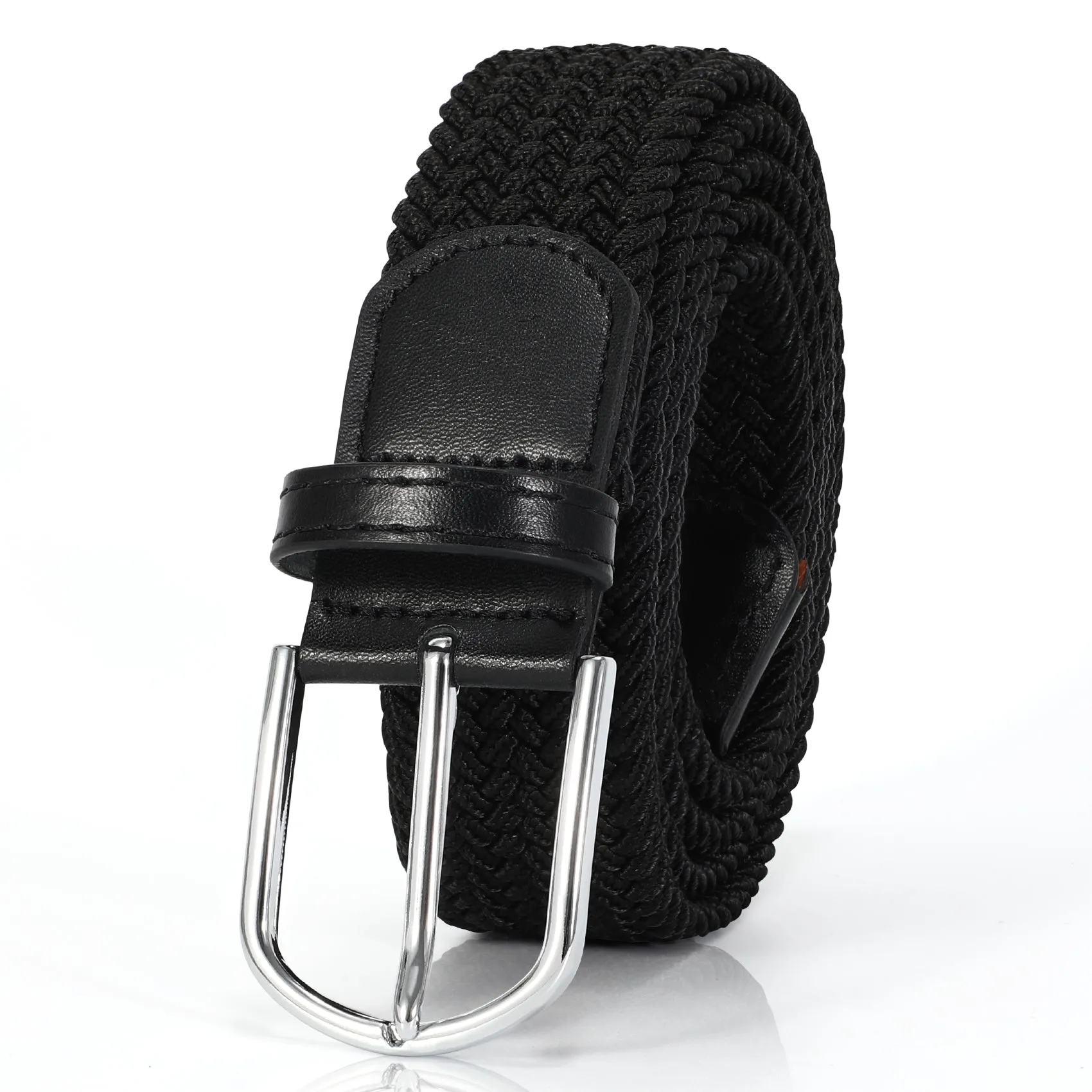 Braided Elastic Belt for Men Women Junior-Woven Canvas Stretch Belts