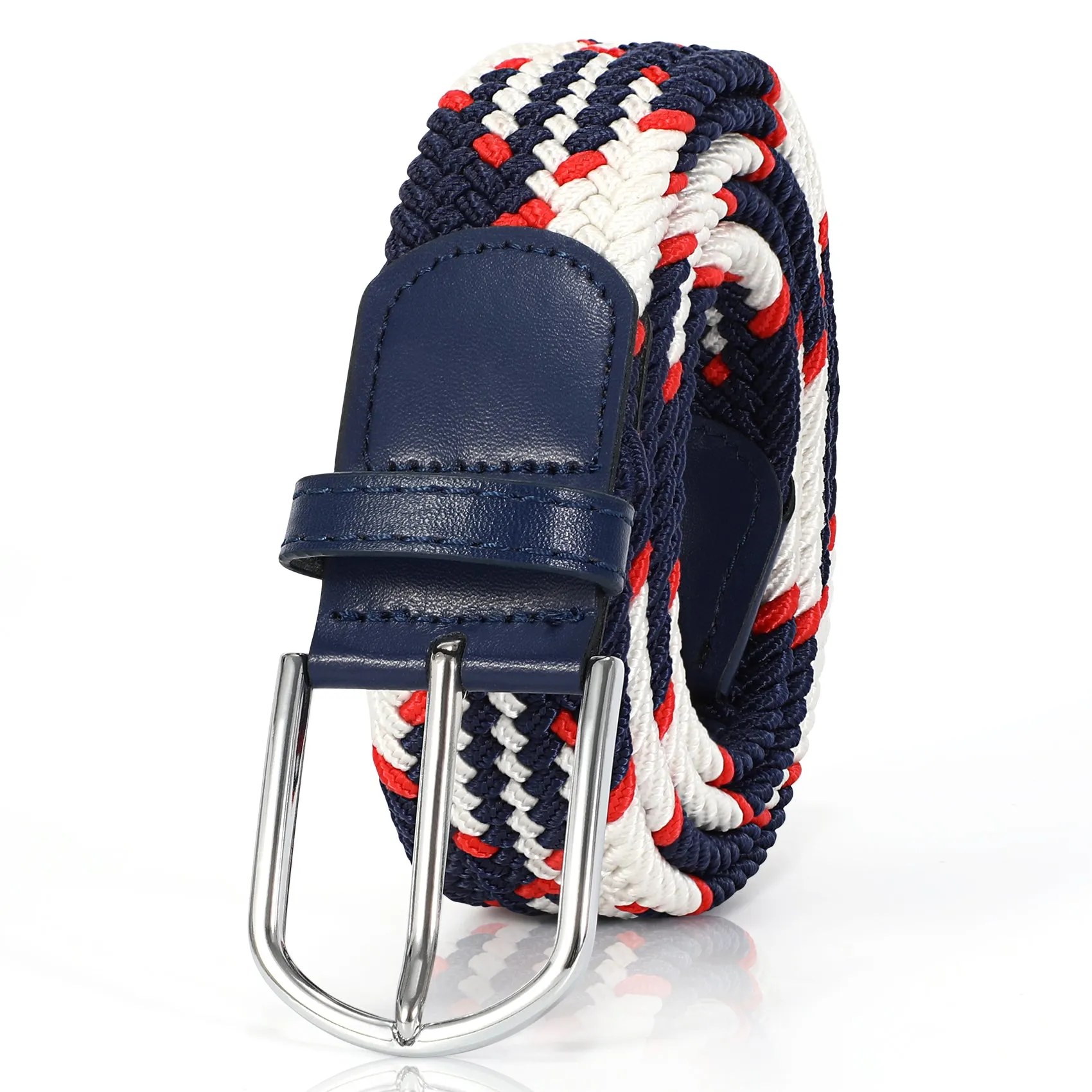 Braided Elastic Belt for Men Women Junior-Woven Canvas Stretch Belts