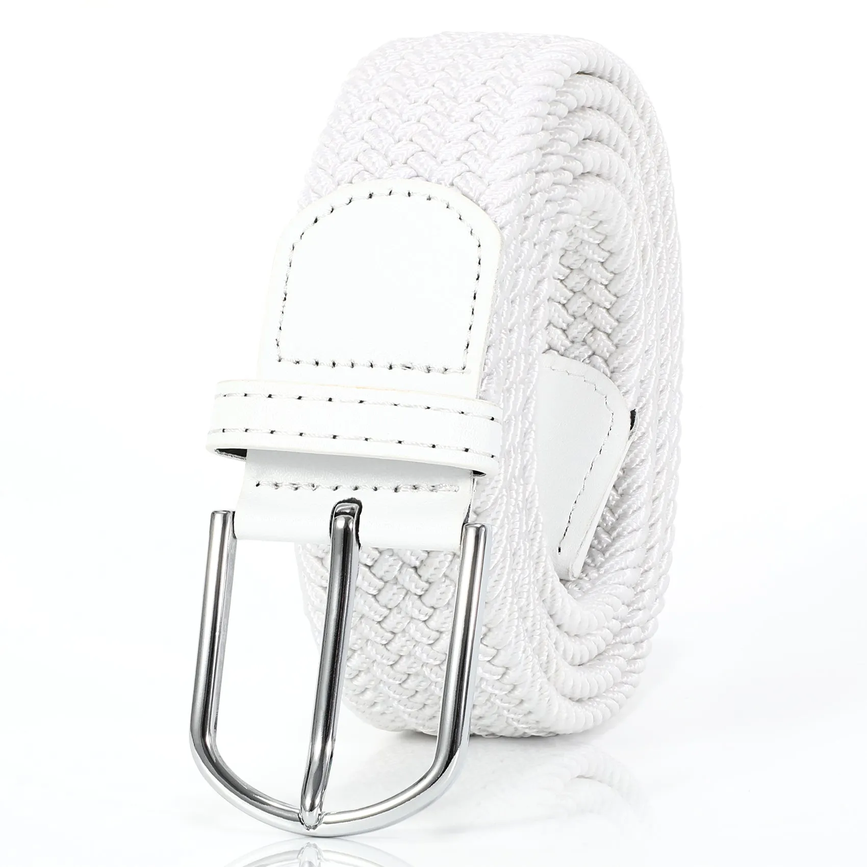 Braided Elastic Belt for Men Women Junior-Woven Canvas Stretch Belts