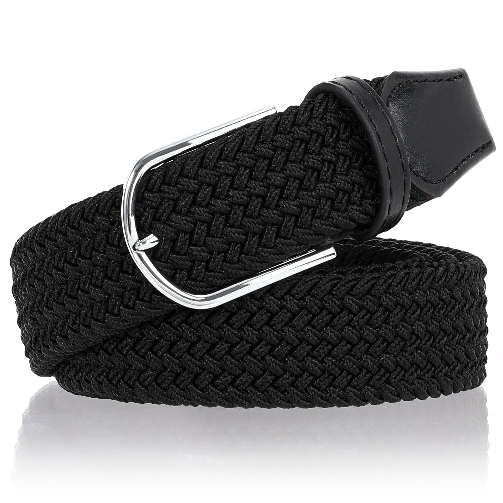 Braided Elastic Belt for Men Women Junior-Woven Canvas Stretch Belts