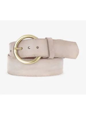 Brave Leather Vika Belt in Bone w/Gold Buckle