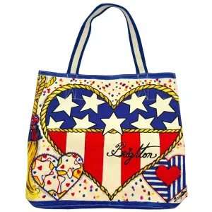 BRIGHTON Canvas Shopper Tote - Multicolored NEW w/out Tags