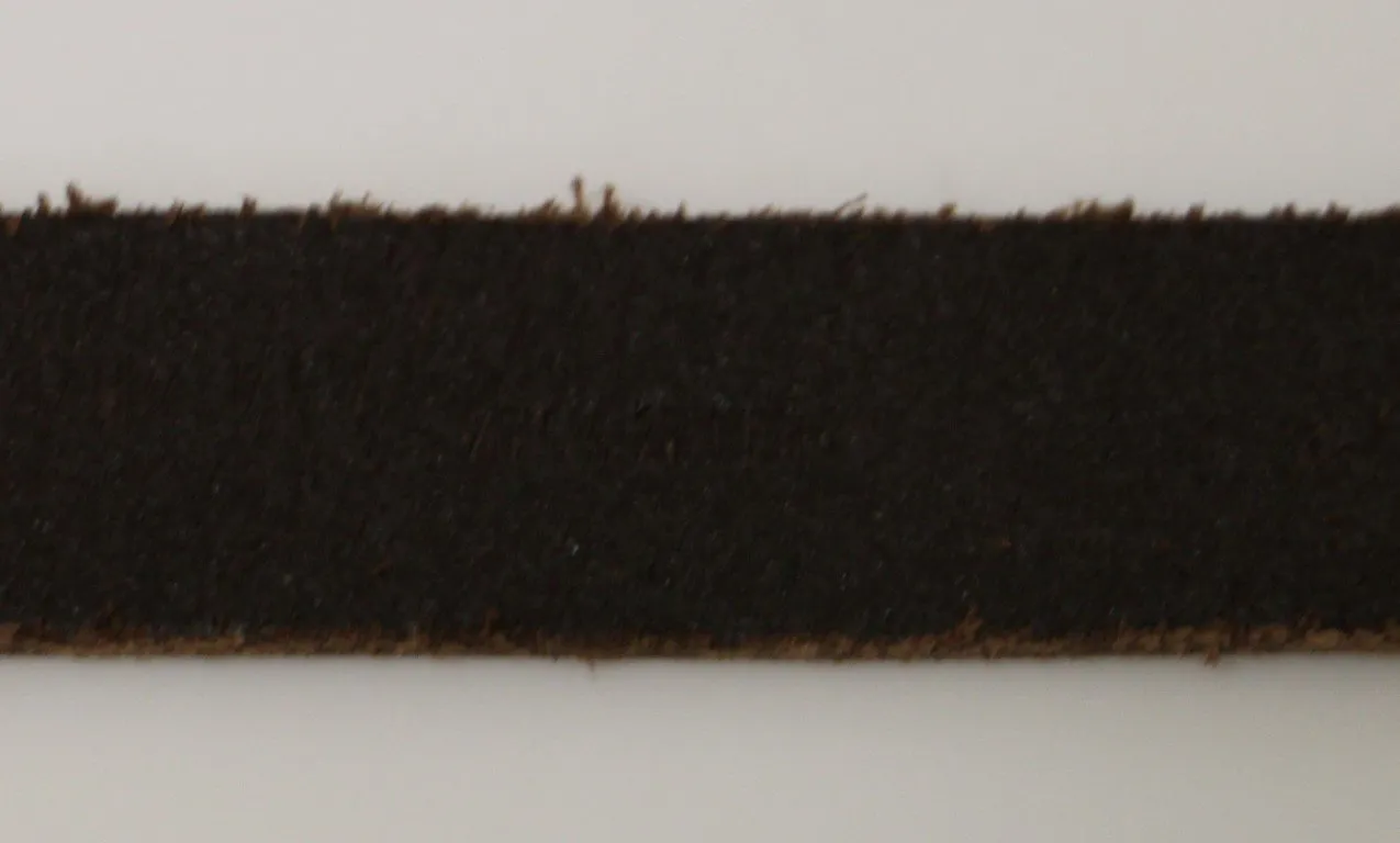 Brown Leather Gold Logo Belt