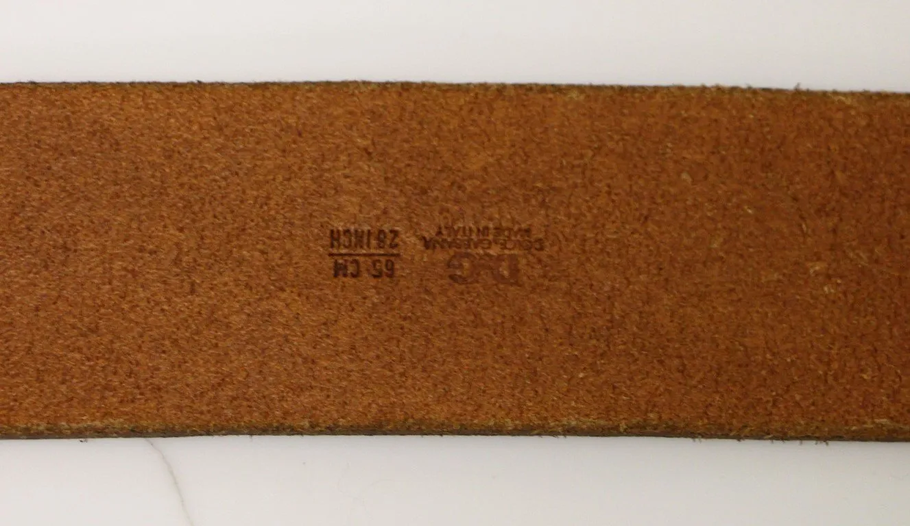 Brown Leather Logo Belt