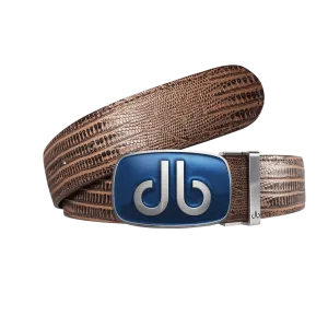 Brown Lizard strap with Big blue buckle