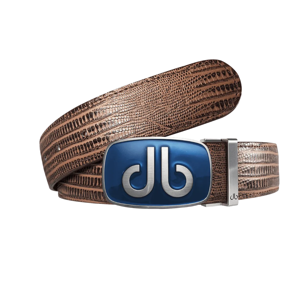 Brown Lizard strap with Big blue buckle