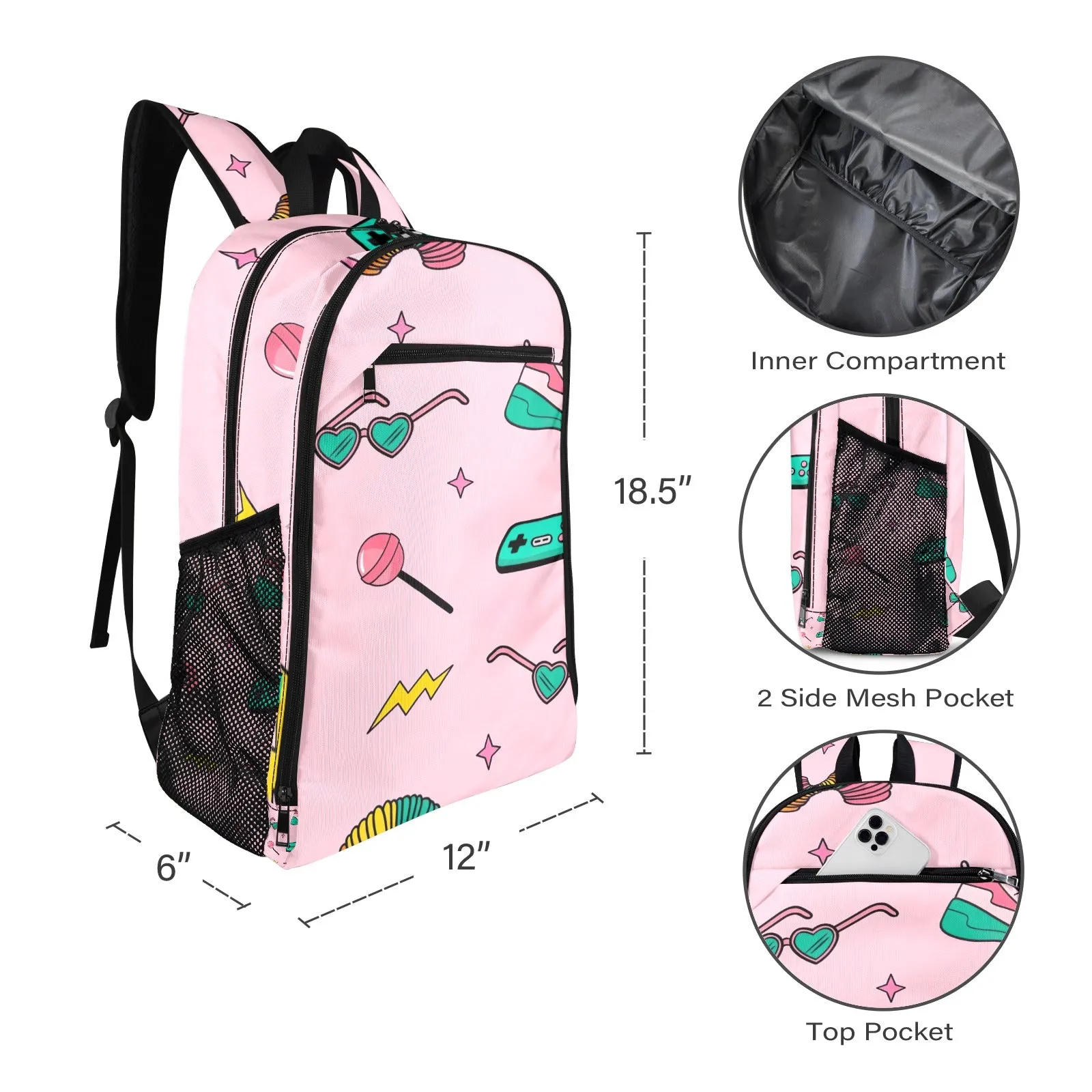 Bubblegum Pop All Over Print Leisure Sports Backpack