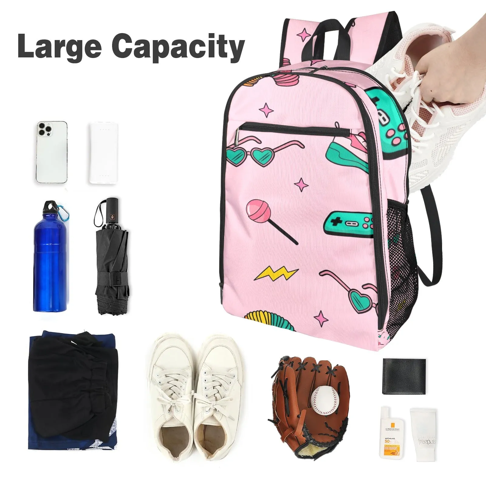 Bubblegum Pop All Over Print Leisure Sports Backpack