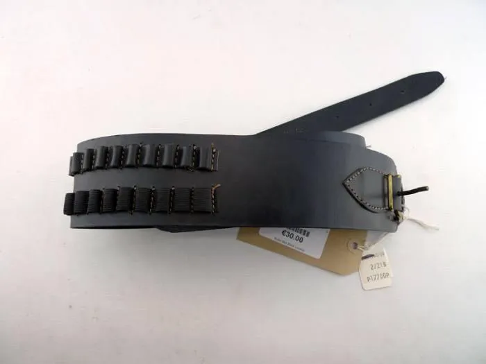 Bullet Belt Black Leather