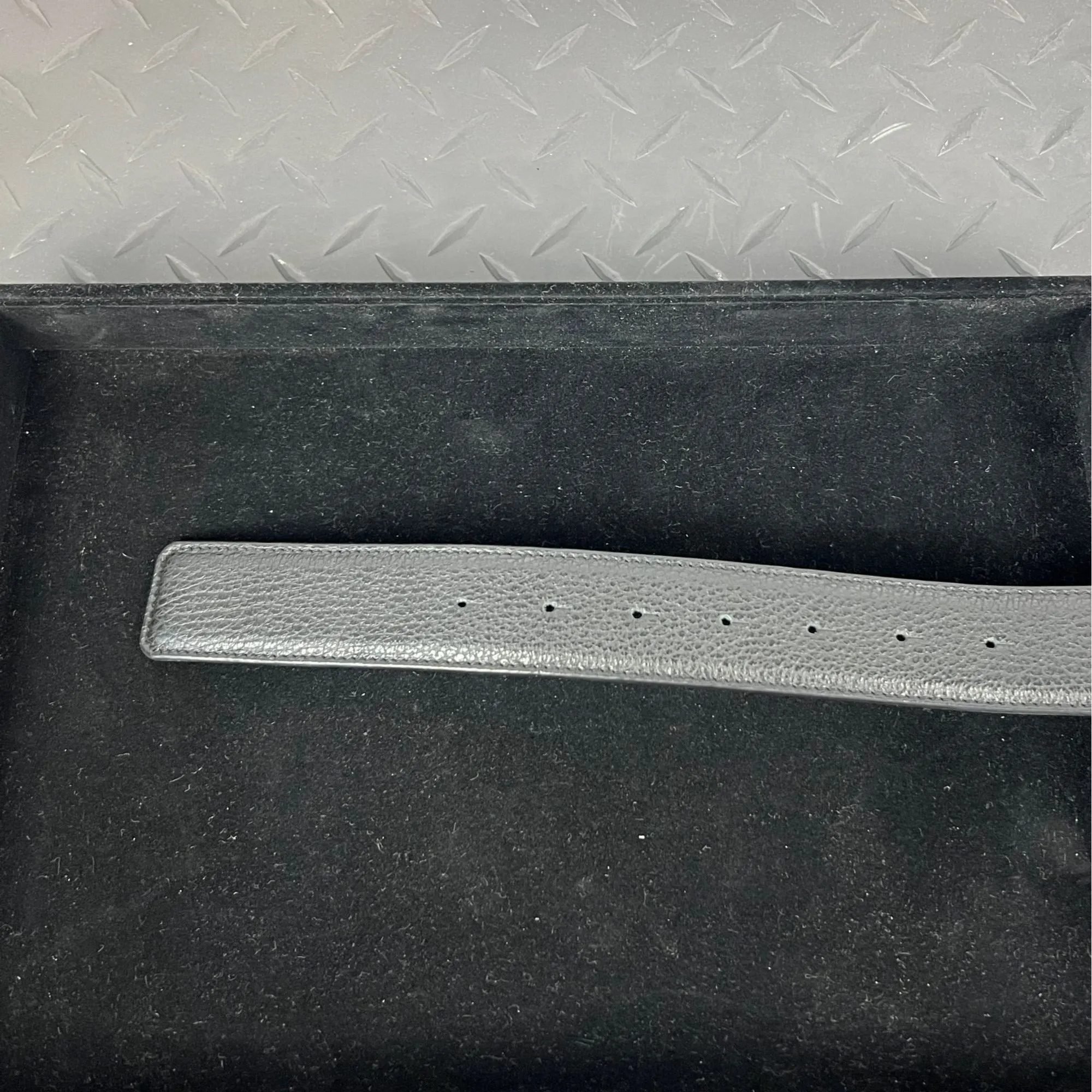 Buscemi Mens 100MM Belt Alce Black Leather