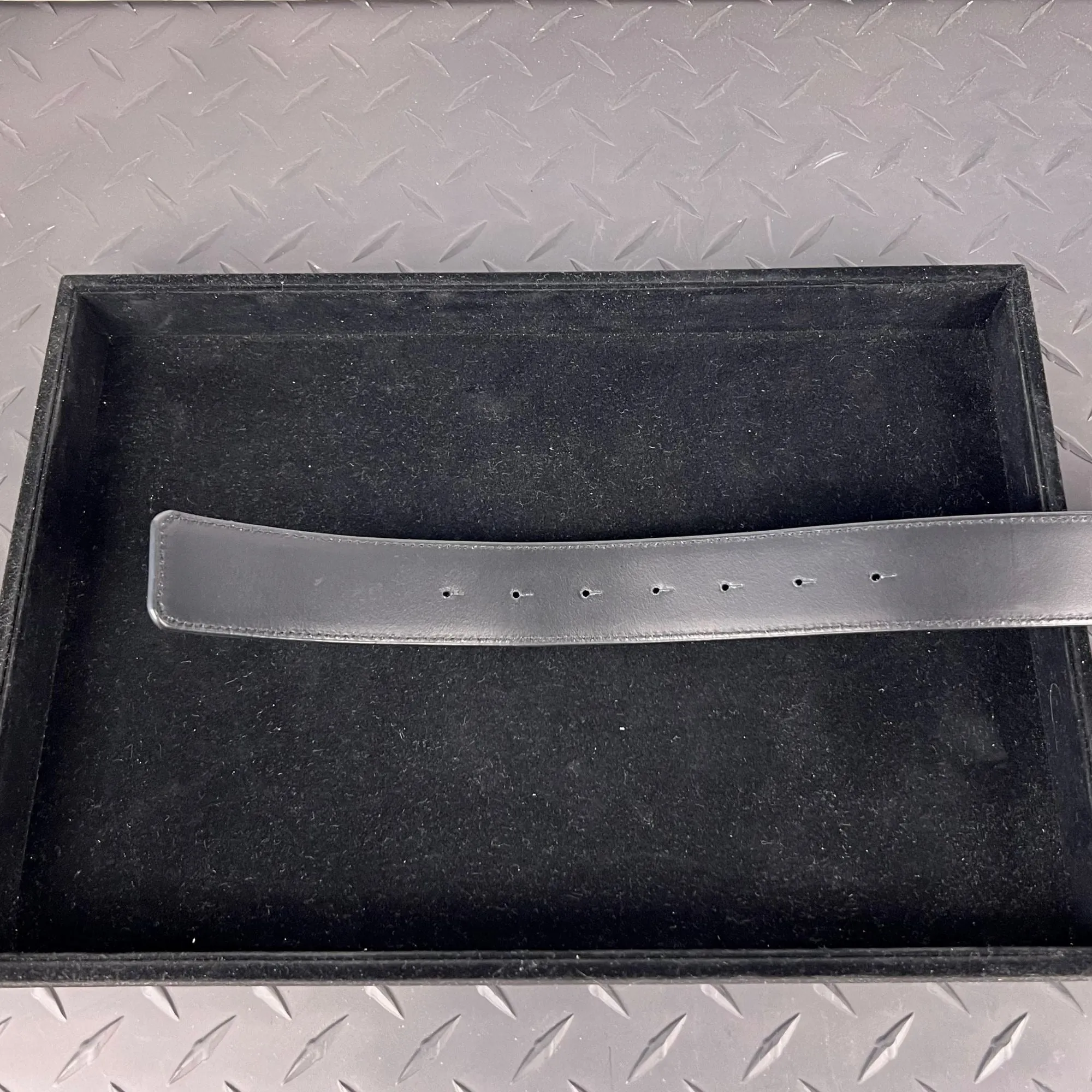 Buscemi Mens 100MM Belt Alce Black Leather