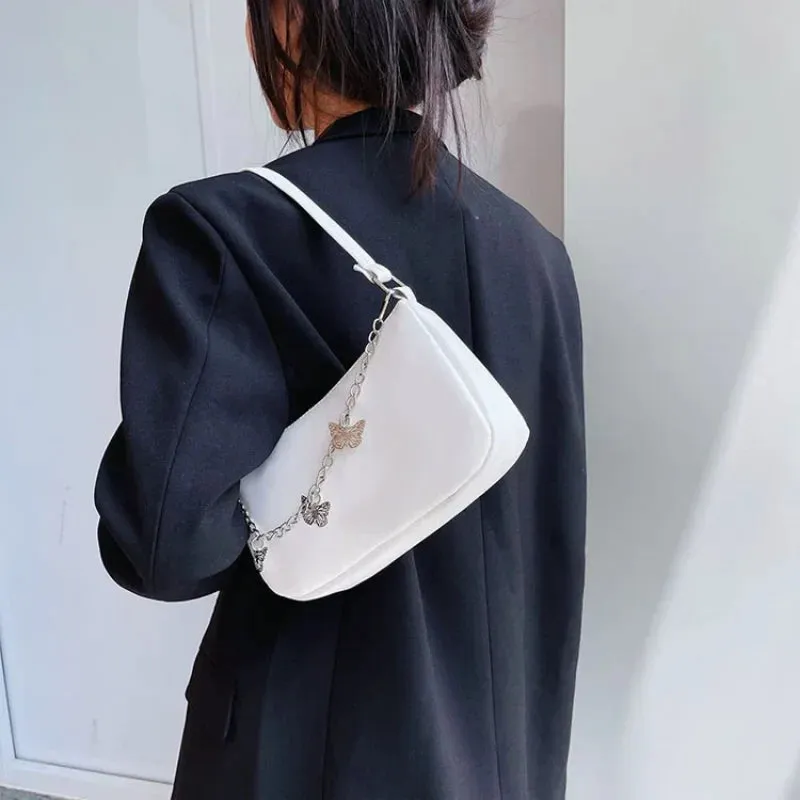 Butterfly Chain PU Leather Travel Shoulder Bag