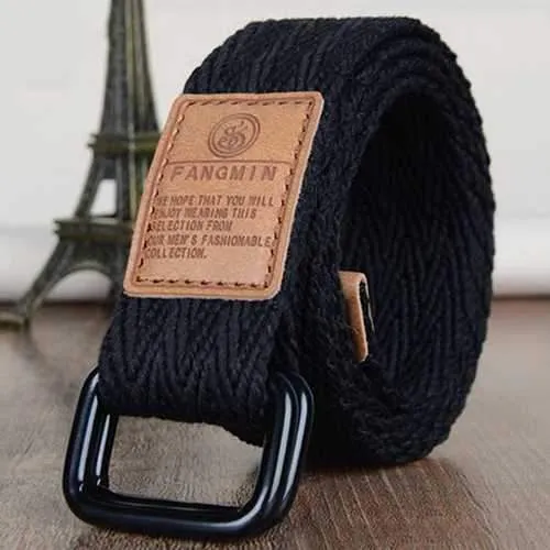 Canvas Web Belts for Men Military Style D-ring Buckle