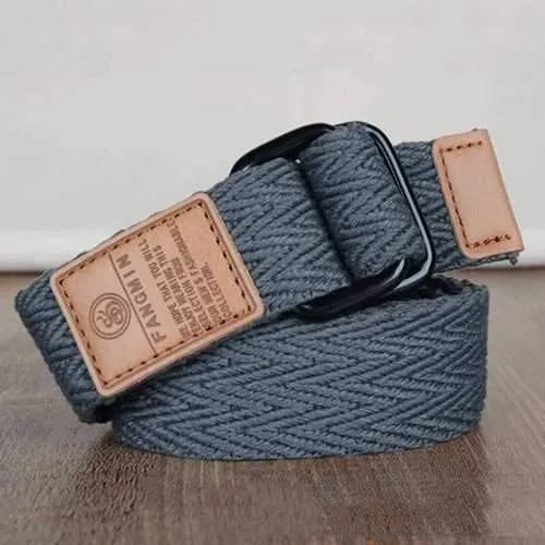 Canvas Web Belts for Men Military Style D-ring Buckle