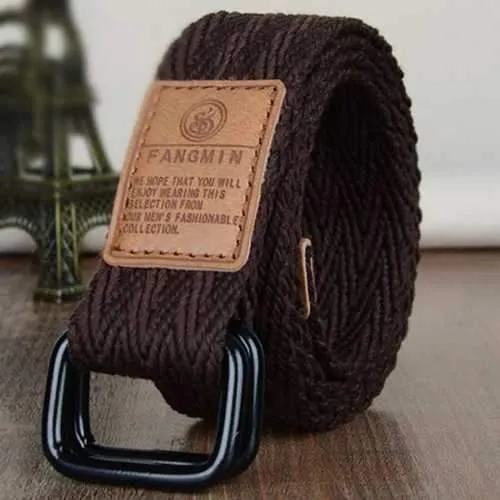 Canvas Web Belts for Men Military Style D-ring Buckle