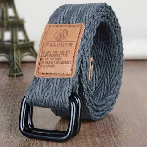 Canvas Web Belts for Men Military Style D-ring Buckle