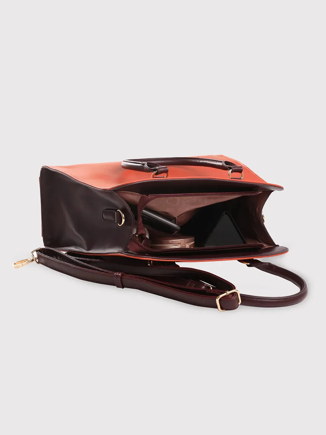 Caprese Foxy Large Terra Satchel Bag