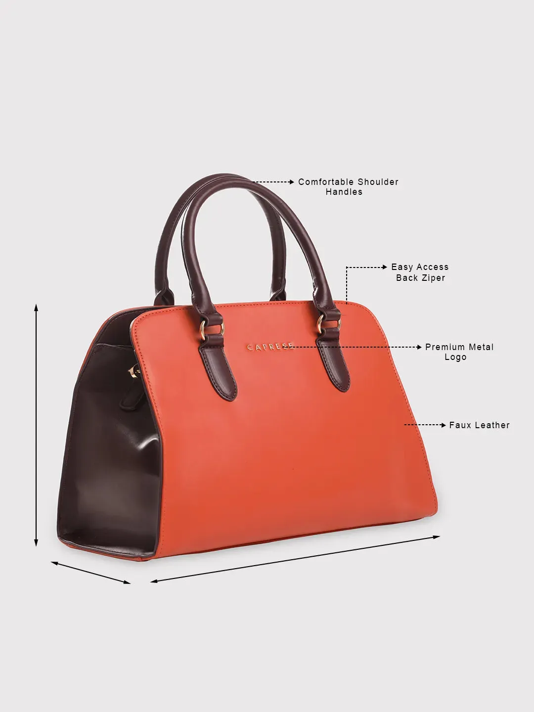 Caprese Foxy Large Terra Satchel Bag