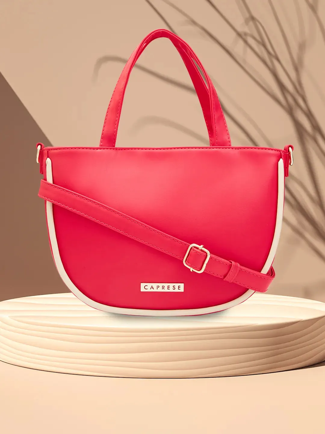 Caprese Gracie Medium Magenta Satchel Bag