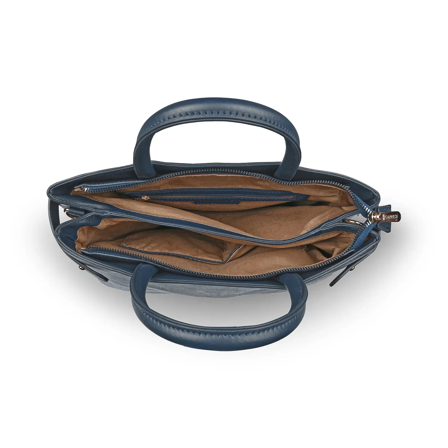 Caprese Izabella Large Navy Satchel Bag
