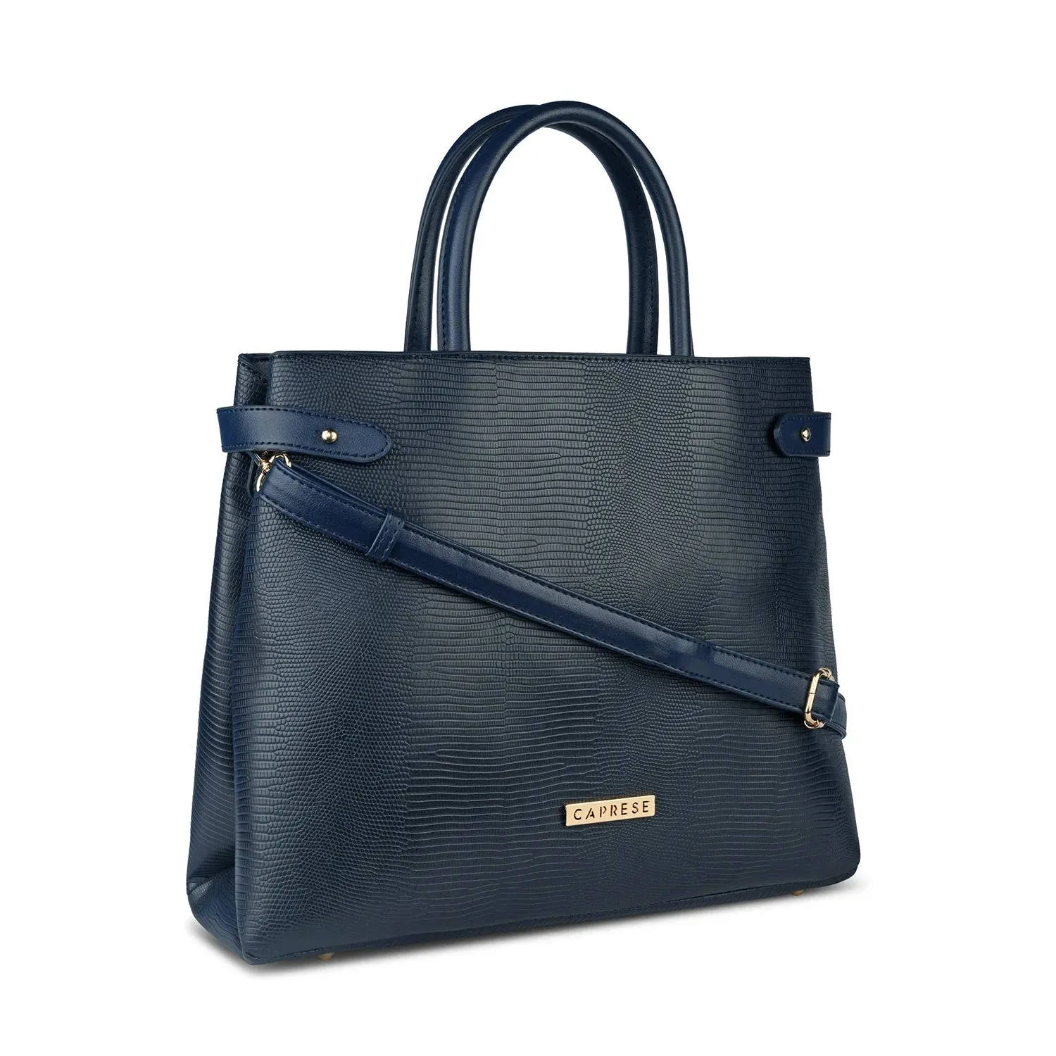 Caprese Izabella Large Navy Satchel Bag