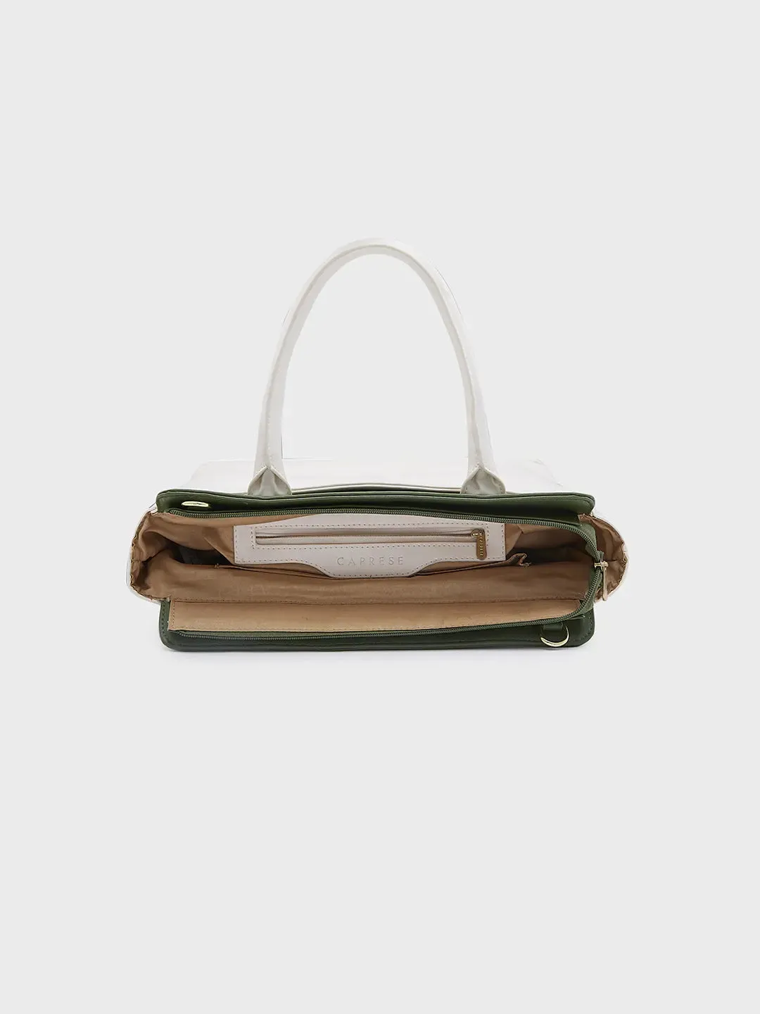 Caprese Lizzy Medium Cream Satchel Bag