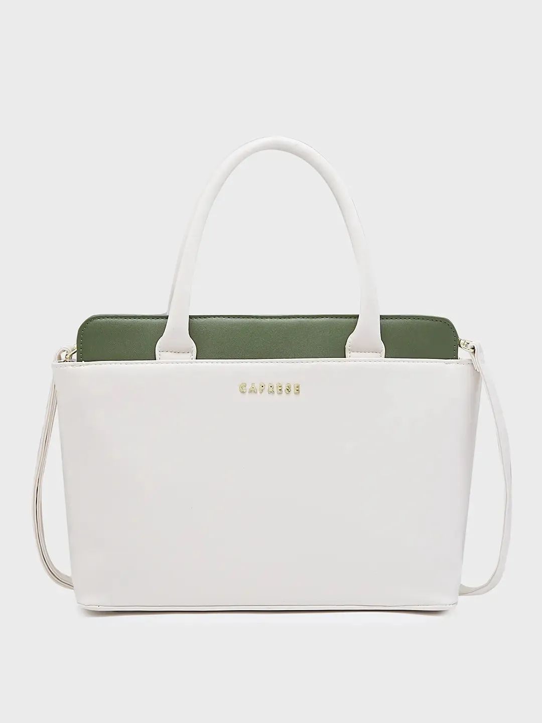 Caprese Lizzy Medium Cream Satchel Bag