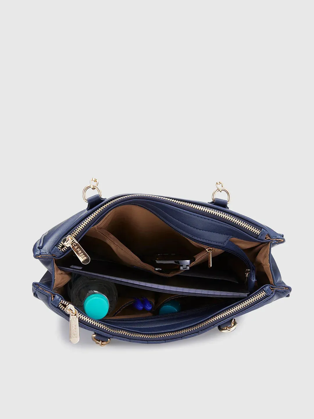 Caprese Maxim Large Navy Satchel Bag