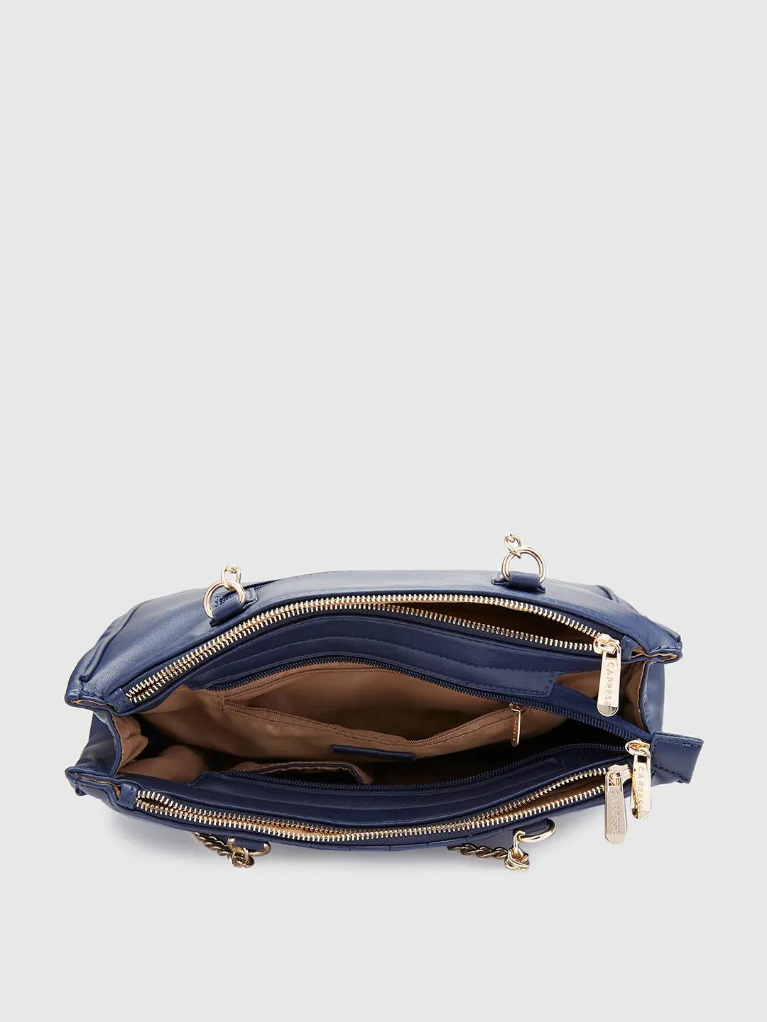 Caprese Maxim Large Navy Satchel Bag