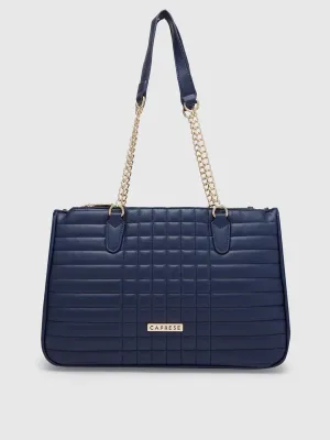 Caprese Maxim Large Navy Satchel Bag