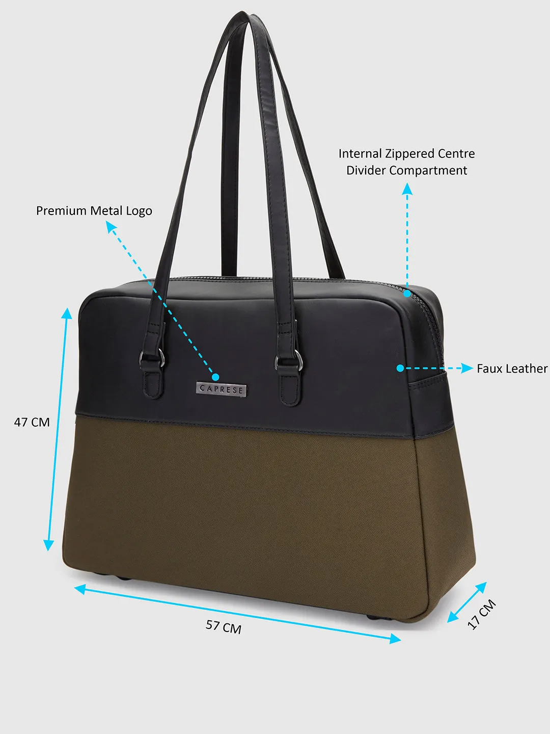 Caprese Rogue Large Olive Satchel Bag