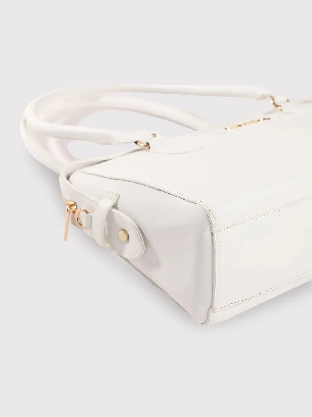 Caprese Vienna Small White Satchel Bag