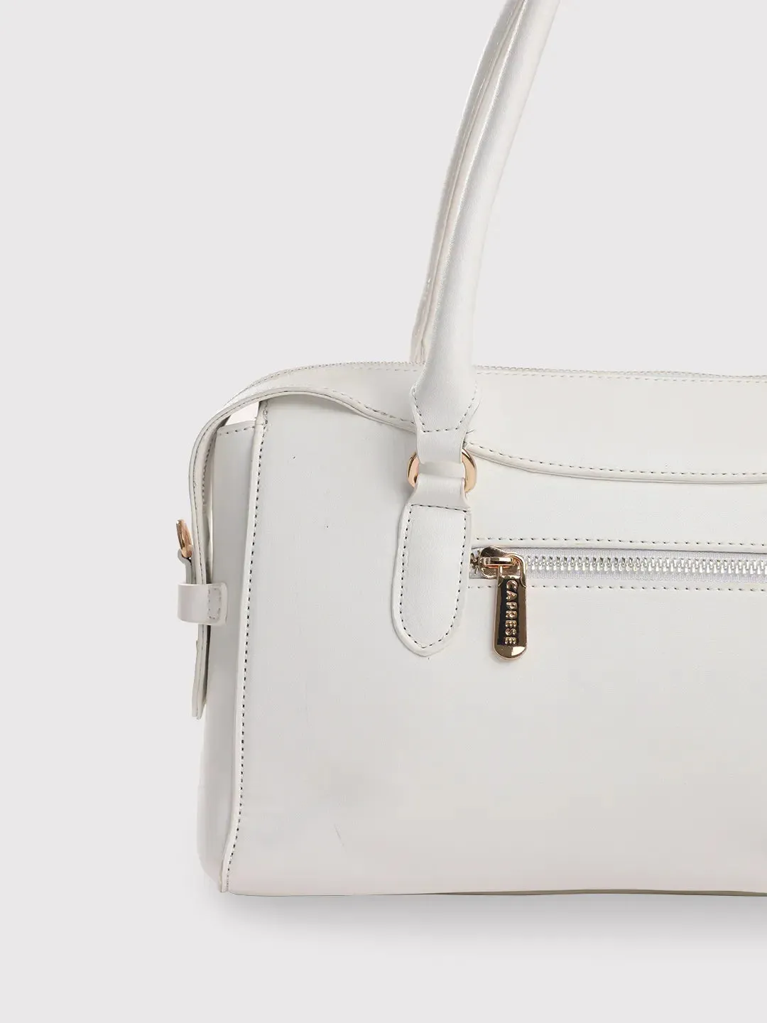 Caprese Vienna Small White Satchel Bag