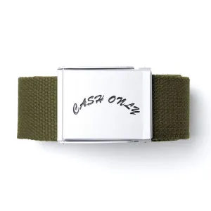 Cash Only - Logo Web Belt Green