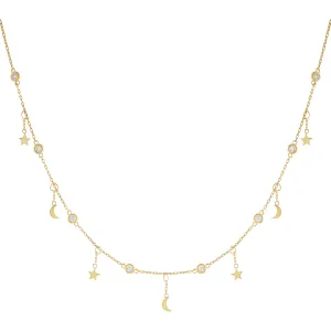 Celestial Bezel Dangling Choker